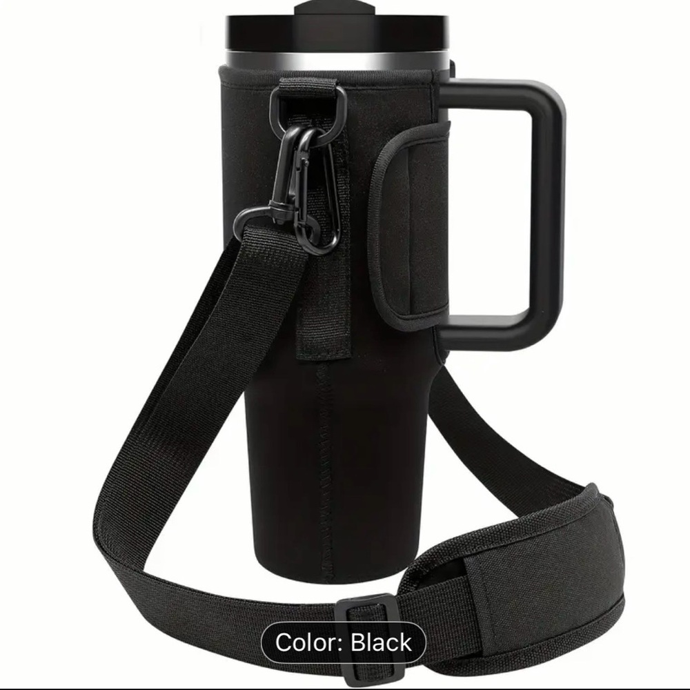 Black Men's Bag with Strap